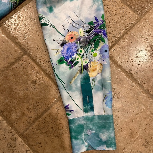 Louis Vuitton Virgil Abloh Light Blue Floral Silk SS20 Button Up Shirt - Picture 11 of 16